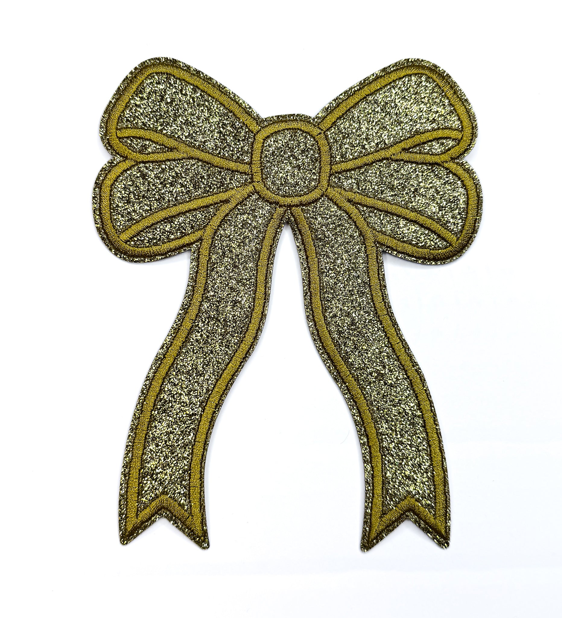 Sparkly Gold Bow Patch