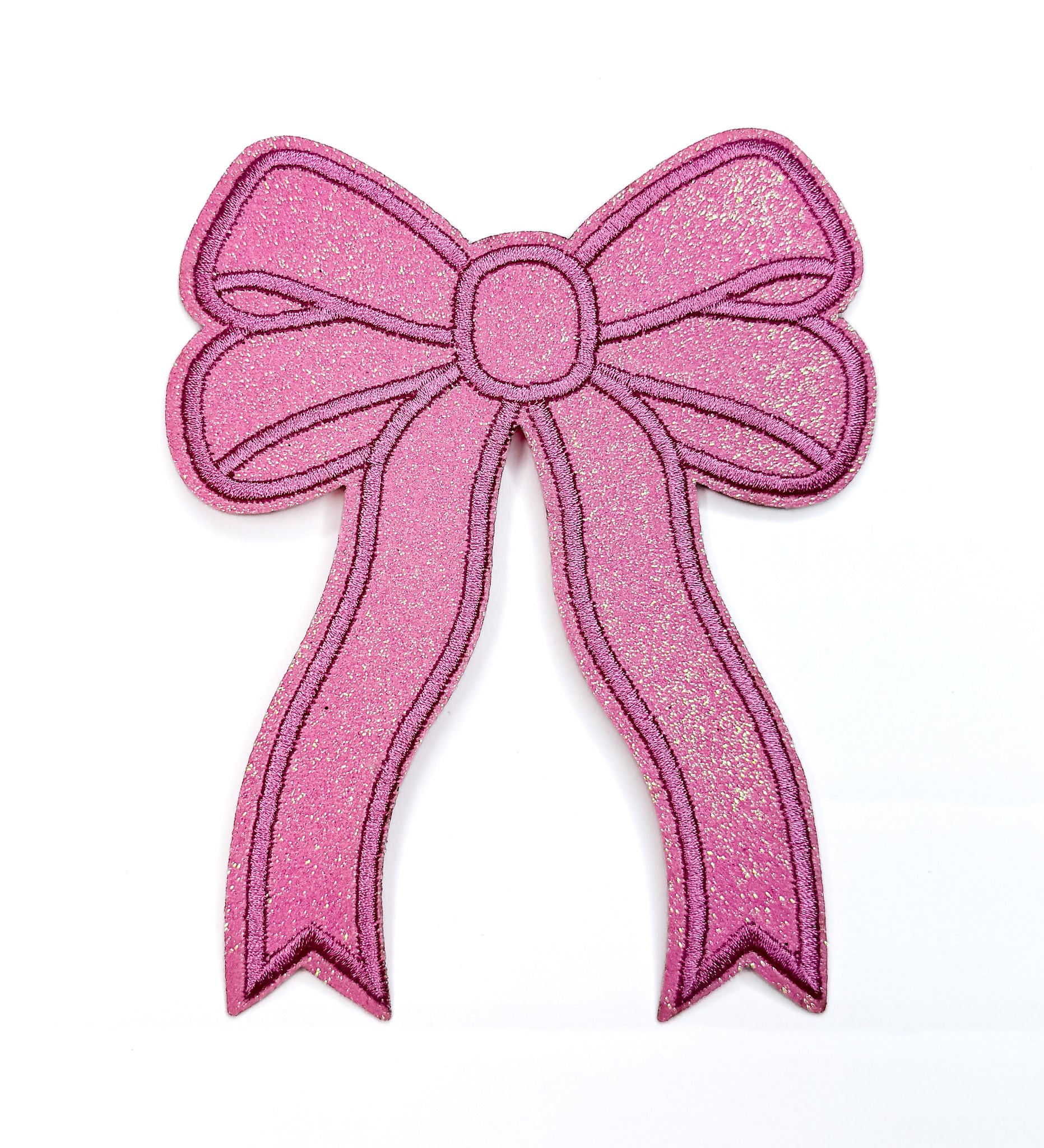 Pink Sparkly Bow Patch