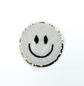 White Smiley Face Patch