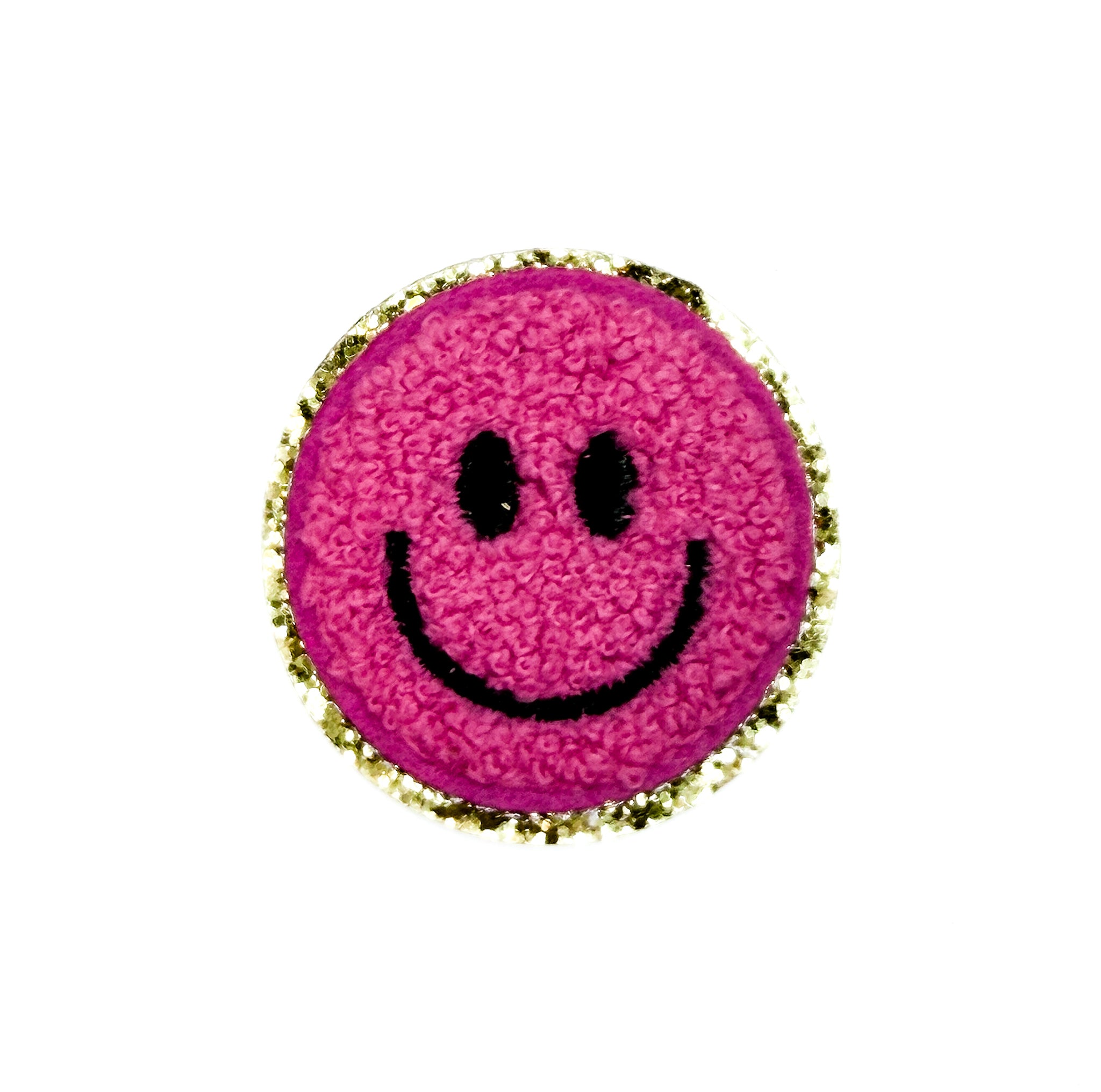 Hot Pink Smiley Face Patch