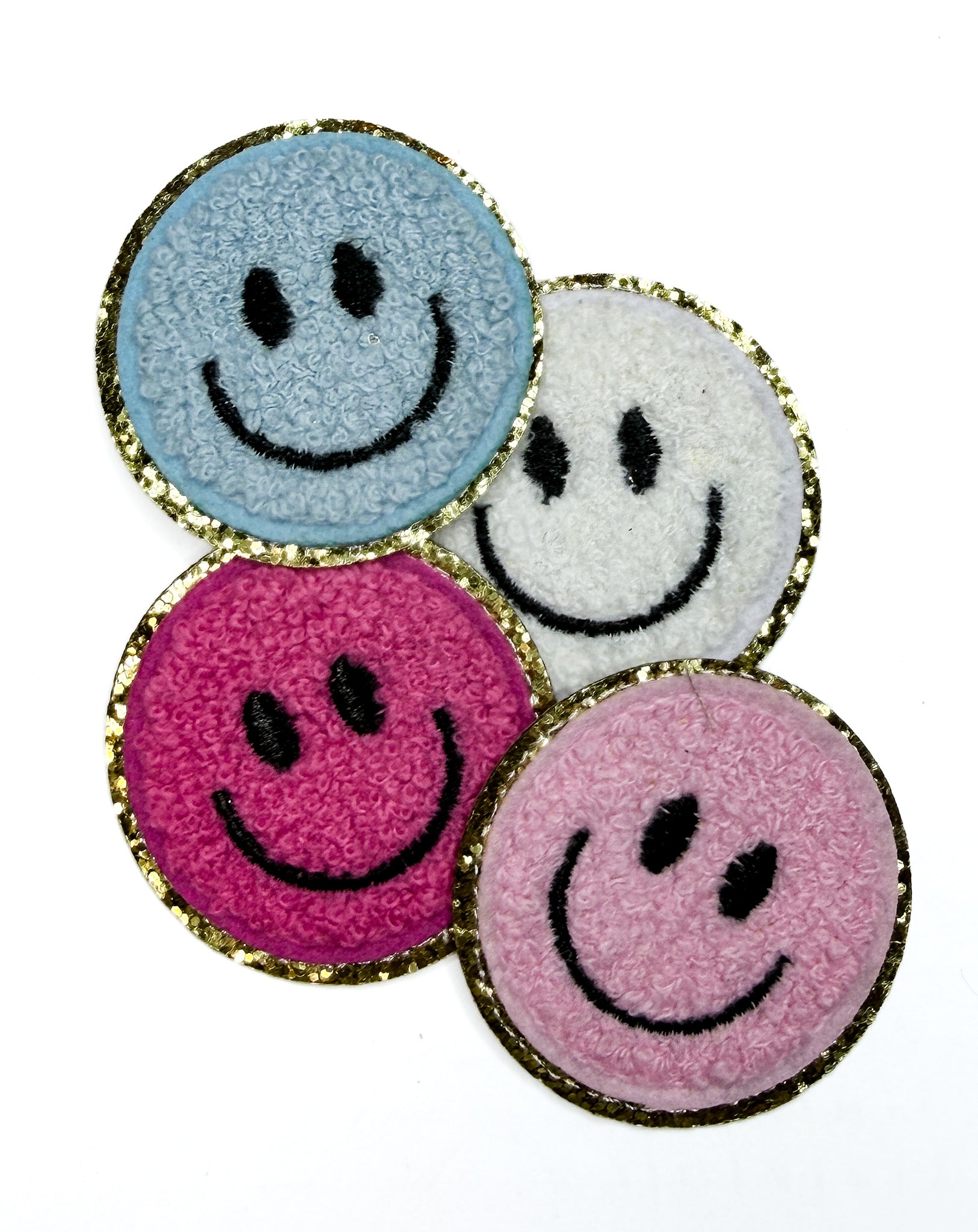 Blue Smiley Face Patch