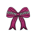 Pink Football Bow Patch