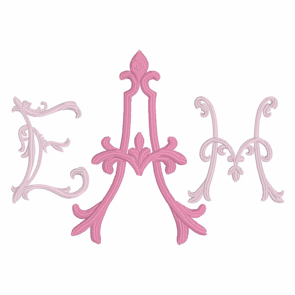 3" Antoinette Monogram Embroidery Font 9 Machine File Format Instant Downloads