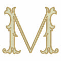 Lanier Monogram Font: 4" Two-Color Embroidery Design (10 Formats)