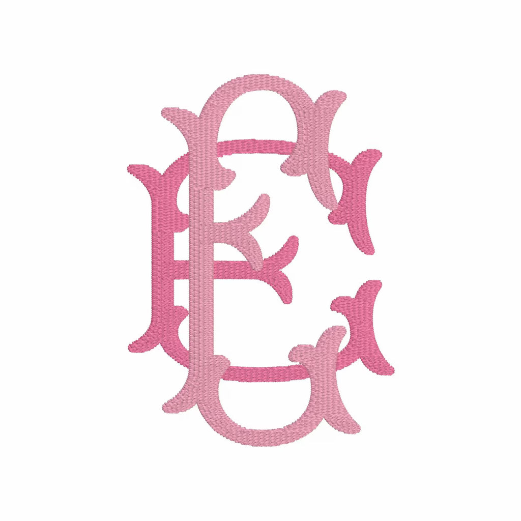 Fishtail Embroidery Font: 52 Letters (2 Letter Styles), 9 Formats + .bx