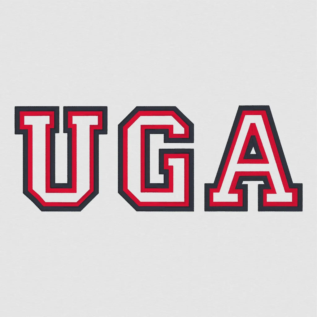 Varsity Block Double Layer Embroidery Font (2-6 Inch 9 Formats + .bx File)