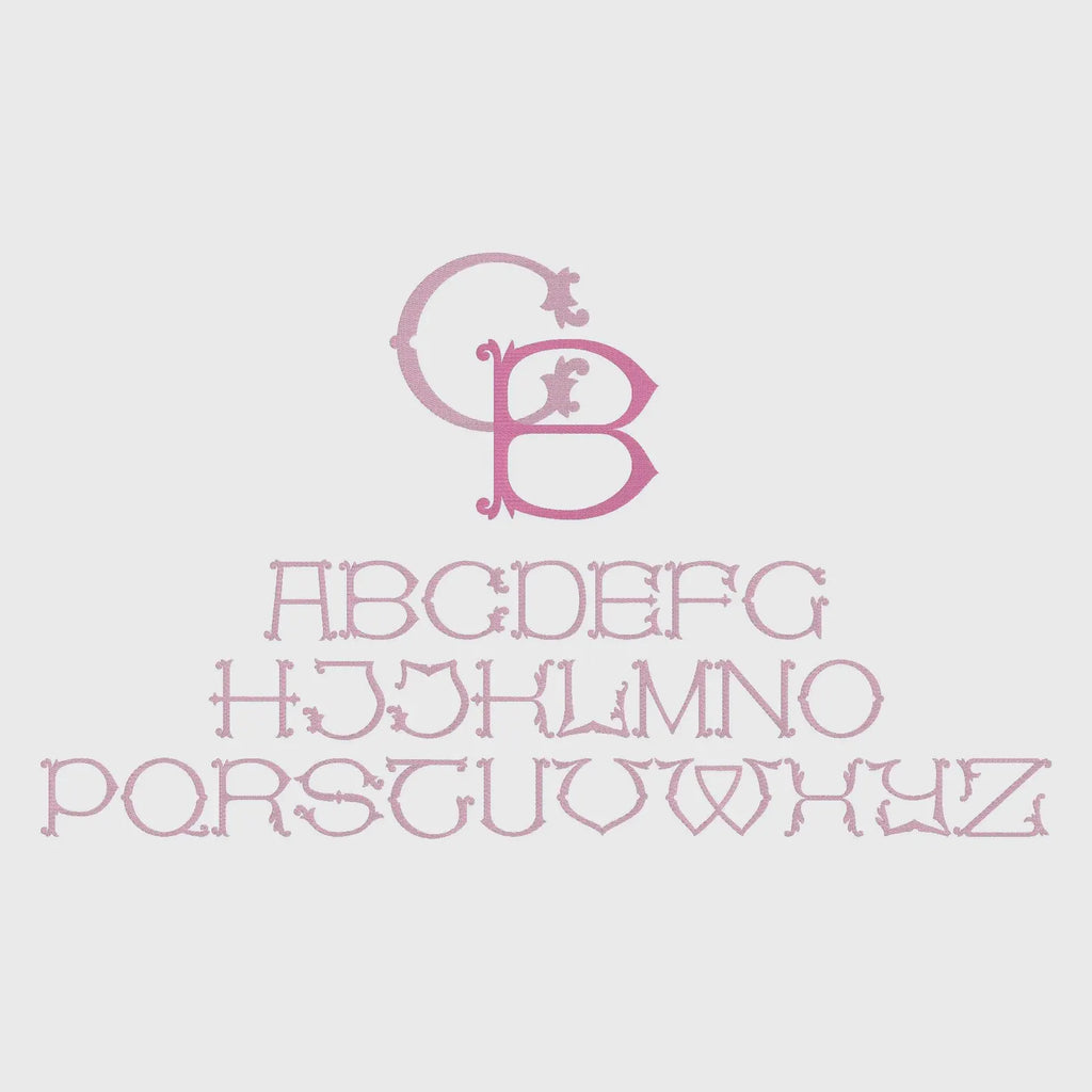 Merit Monogram Embroidery Font: .bx + 9 Machine File Formats (Instant Download)