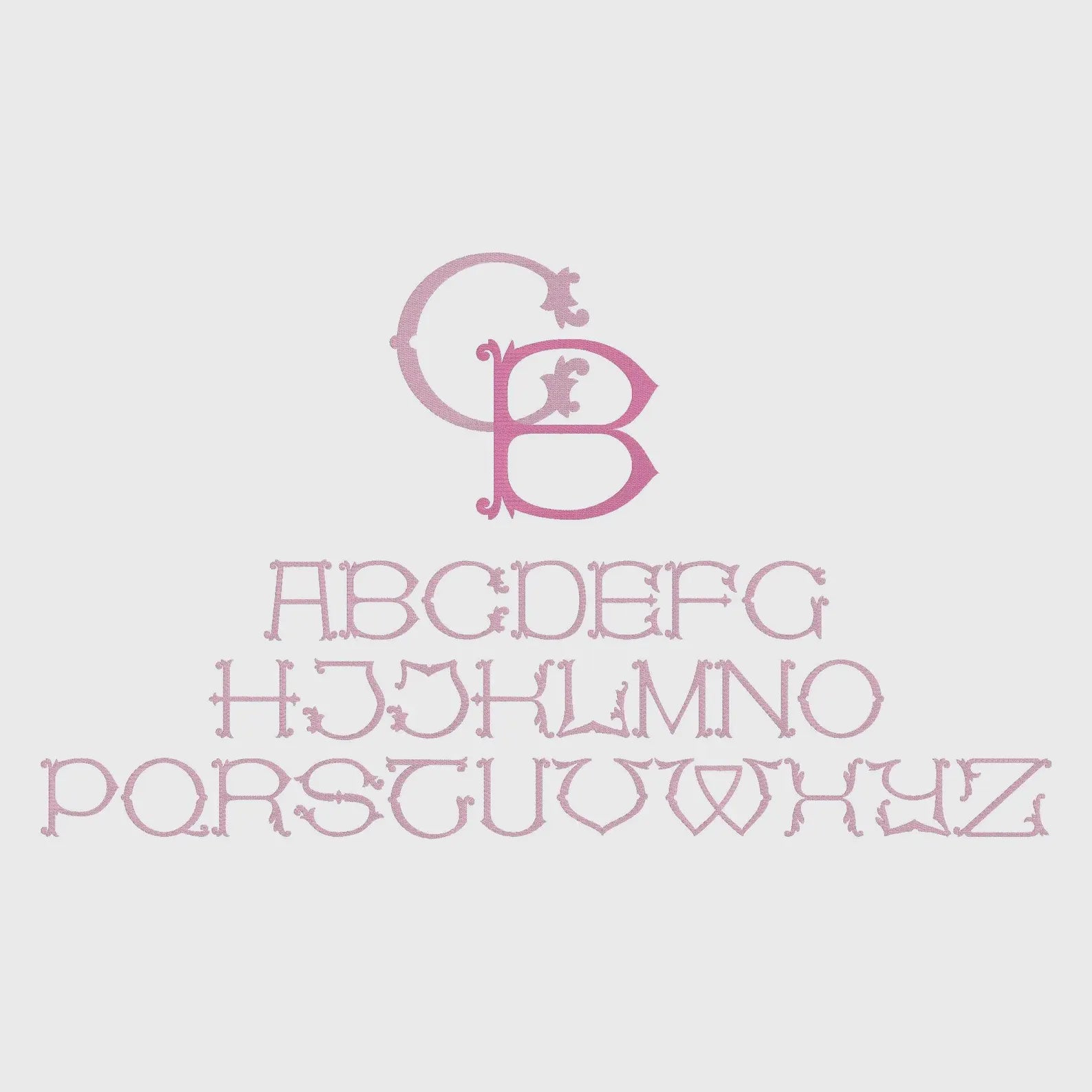 Merit Monogram Embroidery Font: .bx + 9 Machine File Formats (Instant Download)