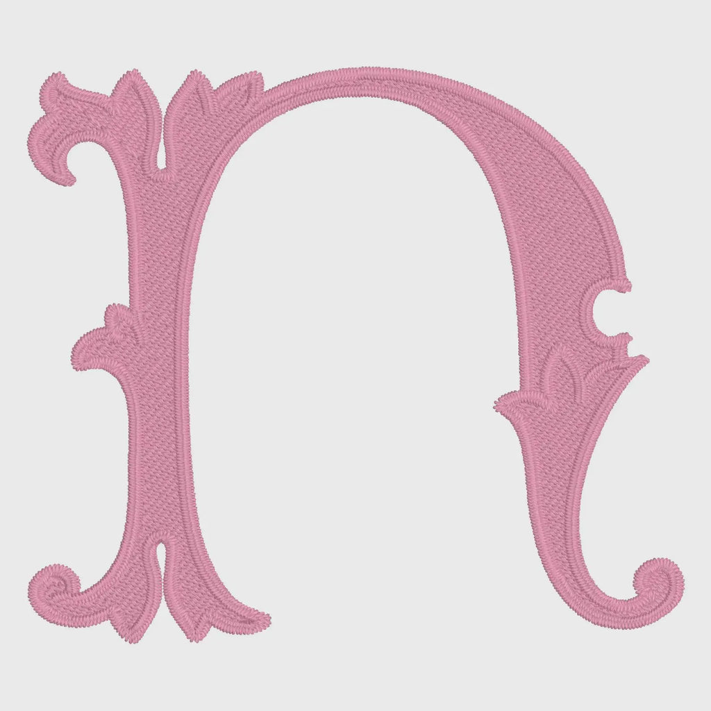 Lanier Font Monogram: 8" Two-Color Embroidery Design (10 Formats)
