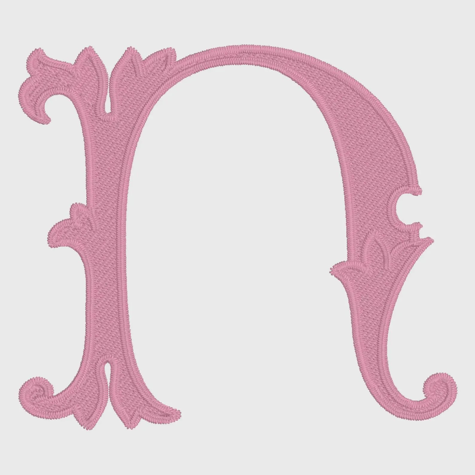 Lanier Font Monogram: 8" Two-Color Embroidery Design (10 Formats)