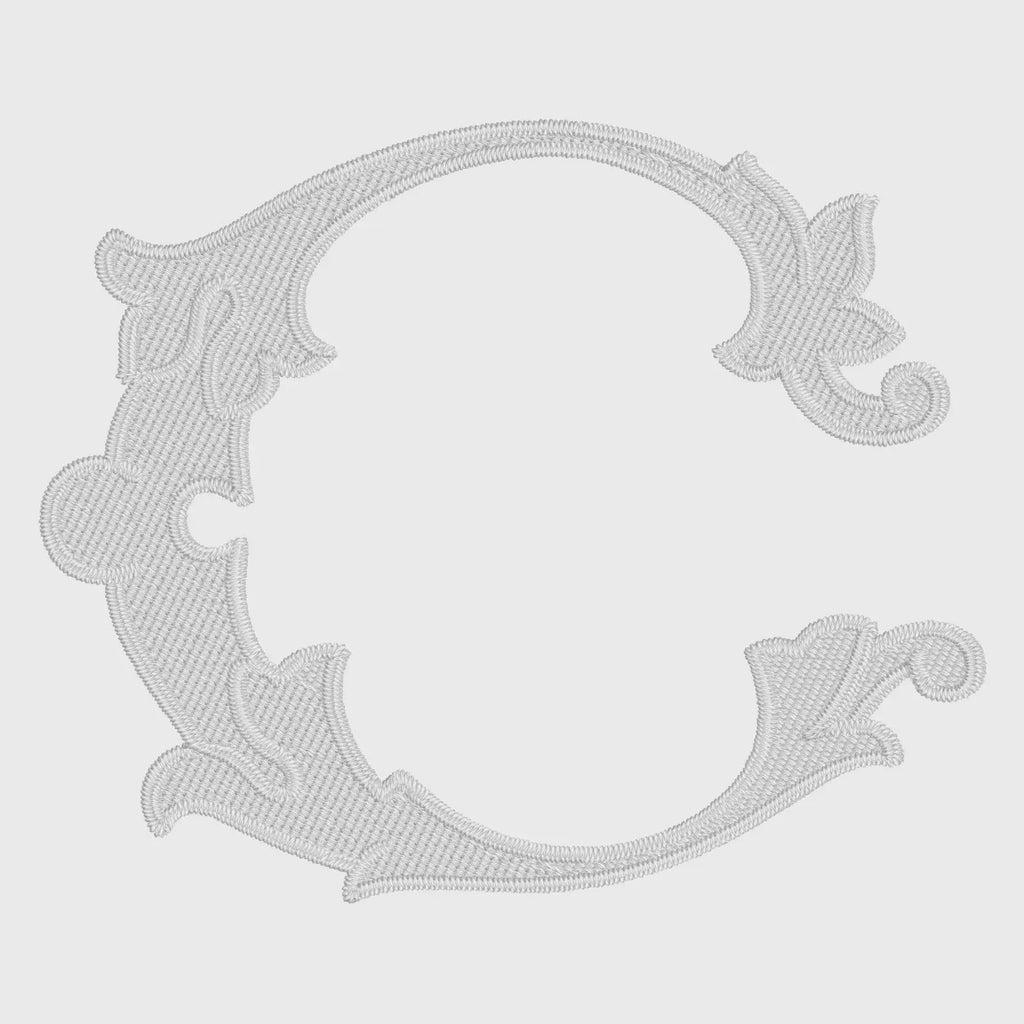 Lanier Font Monogram: 8" Two-Color Embroidery Design (10 Formats)