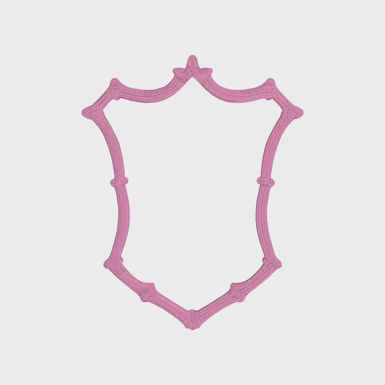 Bamboo Crest Monogram Frame Embroidery Design 8 Instant Downloads