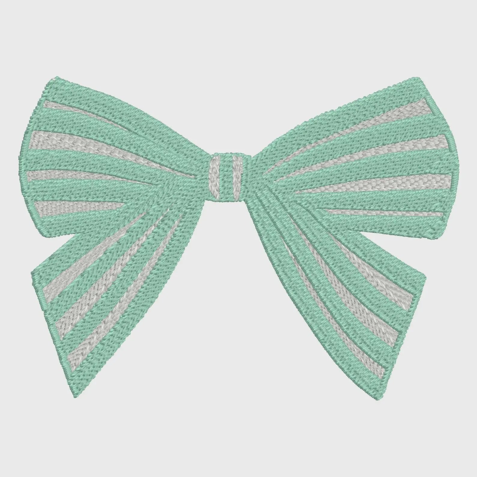 2 Sizes Striped Coquette Bow Embroidery Design: Preppy Monogram Topper (Sizes Included)