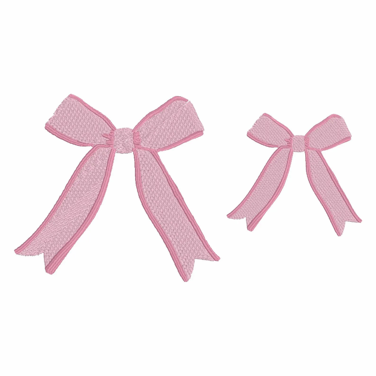 2 Sizes Coquette Ribbon Bow Embroidery Design: Monogram Topper, 10 Formats (Instant Download)