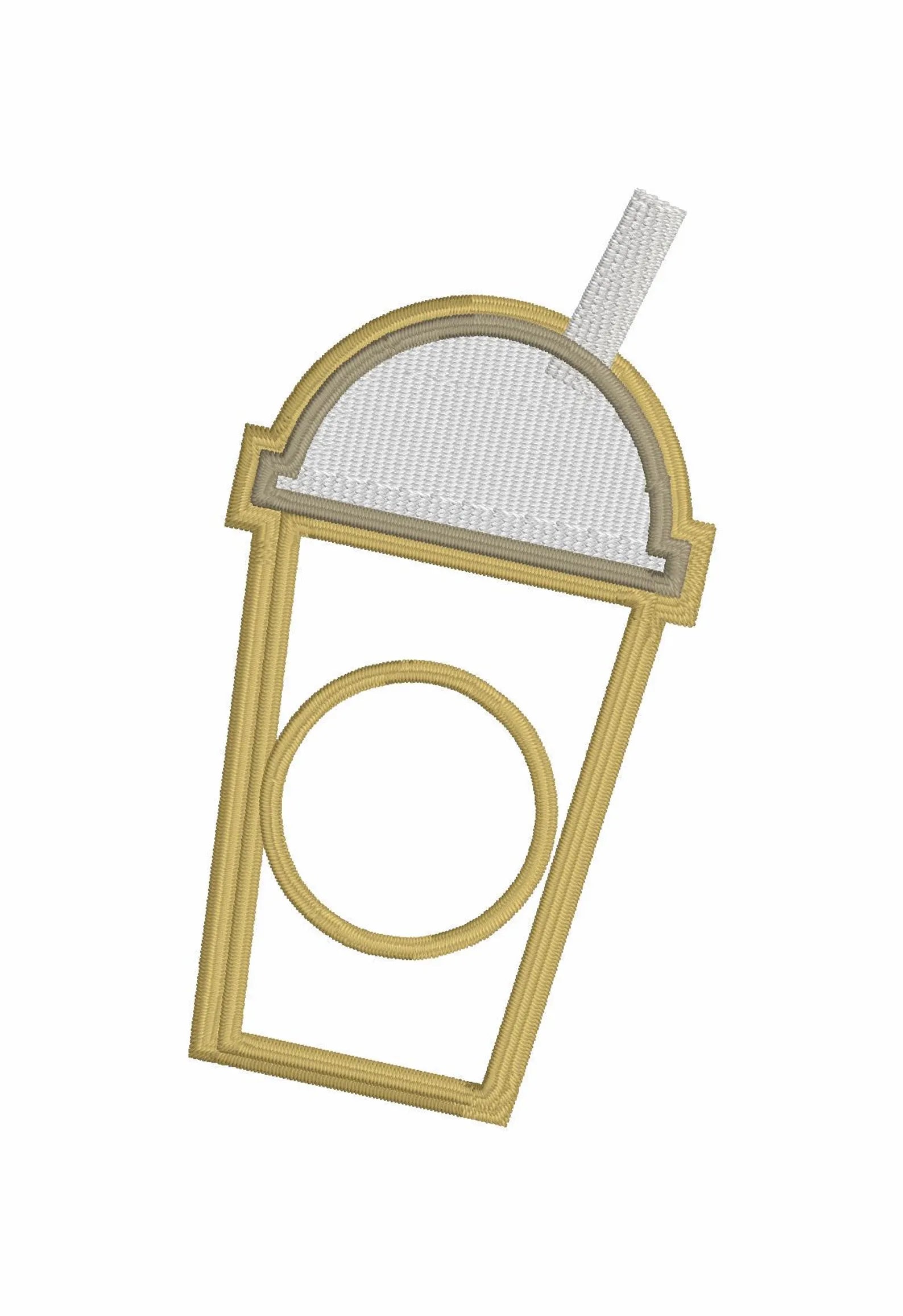 To Go Coffee Cup Embroidery Files + Natural Circle .bx Embroidery Monogram Font Download
