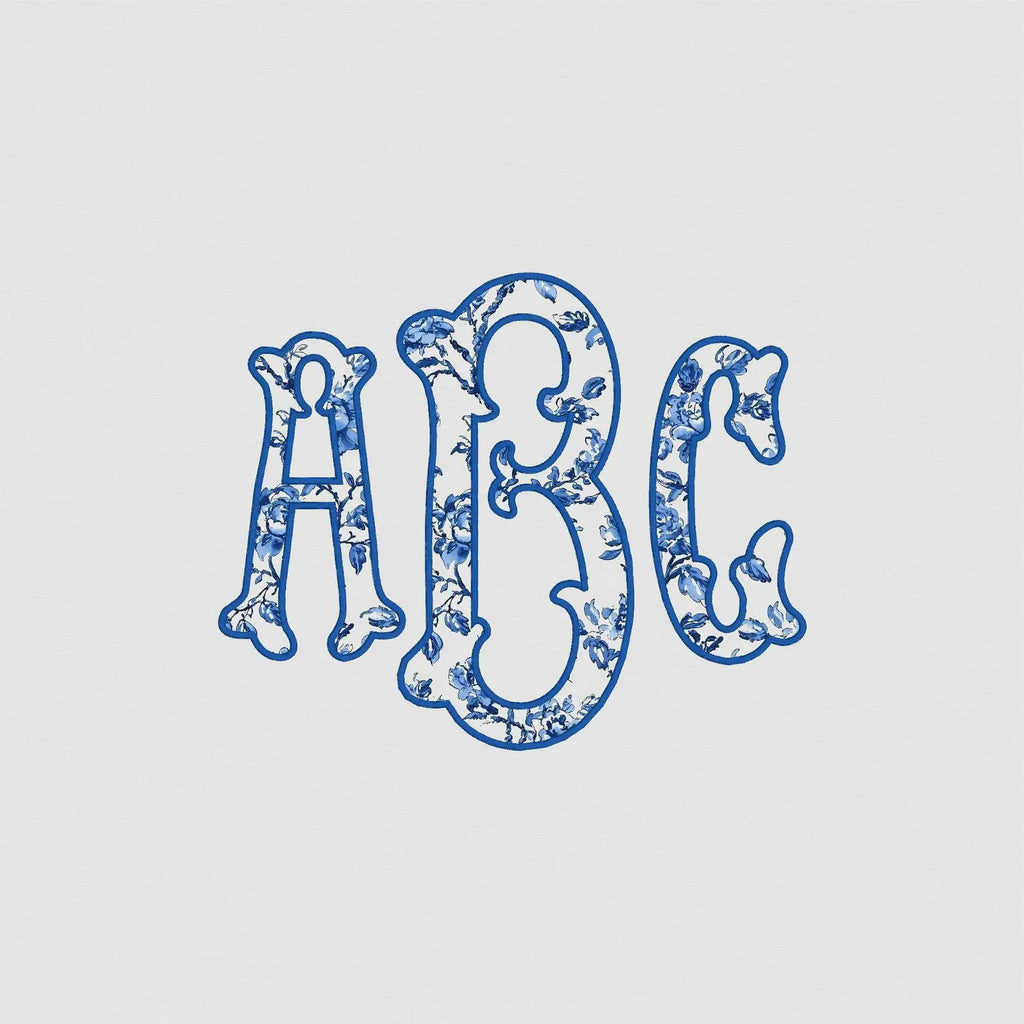 Fishtail Appliqué Embroidery Font File: Editable Sizing (9 File Types, .bx included)