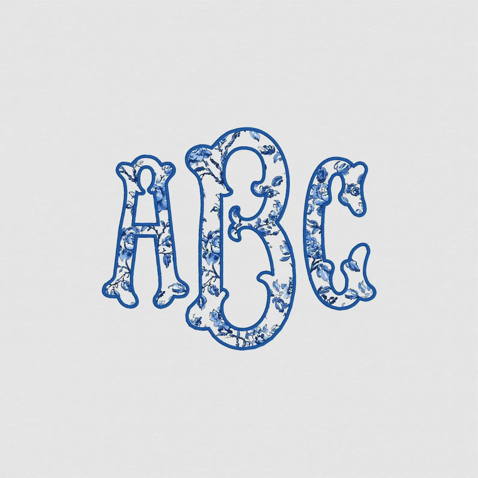 Fishtail Appliqué Embroidery Font File: Editable Sizing (9 File Types, .bx included)