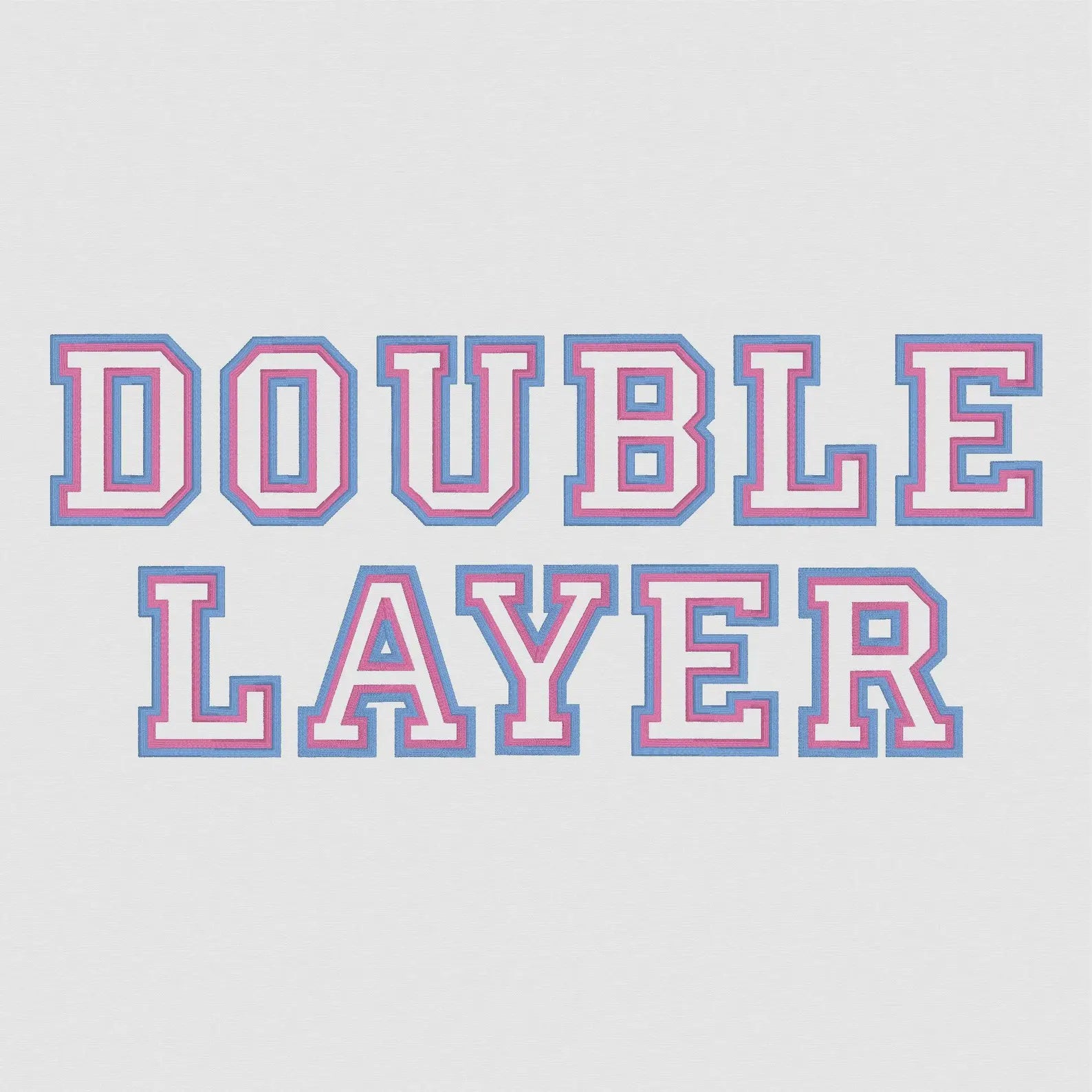 Varsity Block Double Layer Embroidery Font (2-6 Inch 9 Formats + .bx File)