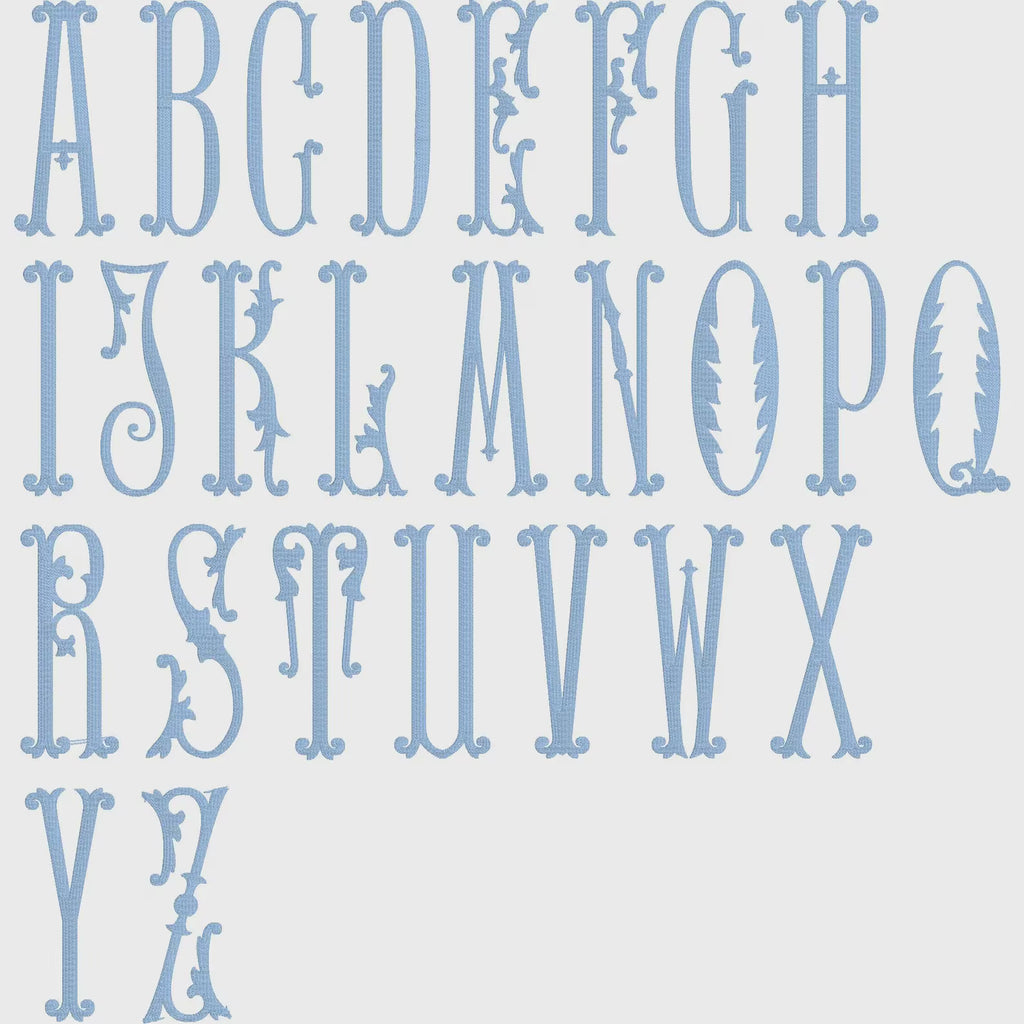 Maxwell Monogram Embroidery Font .bx + 9 Machine File Format Instant Downloads