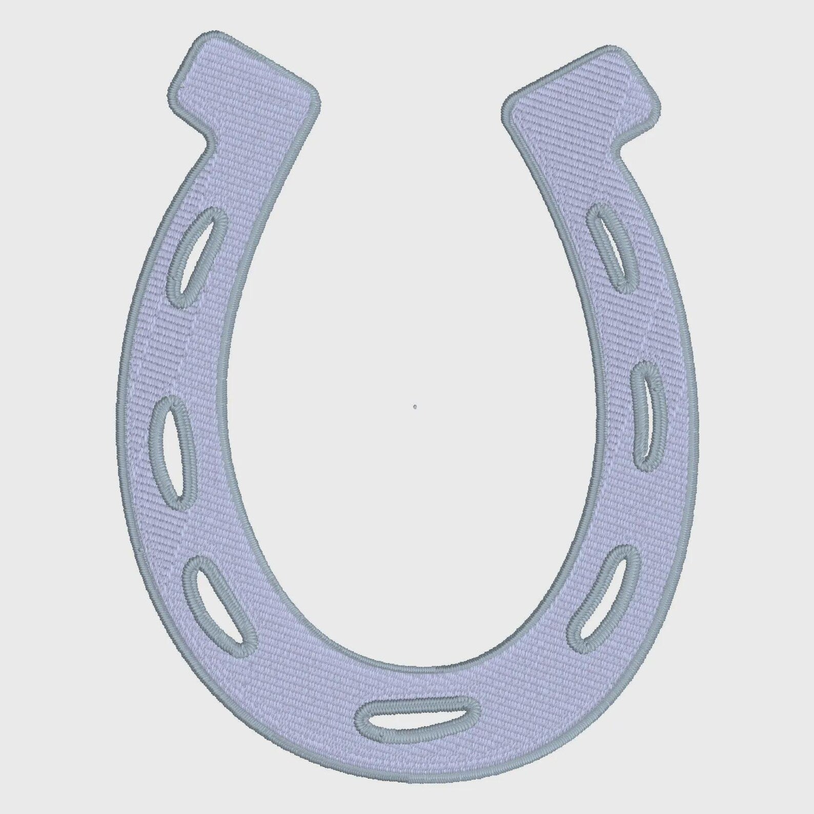 Horseshoe Embroidery File: Monogram Frame (9 Formats - Instant Download)