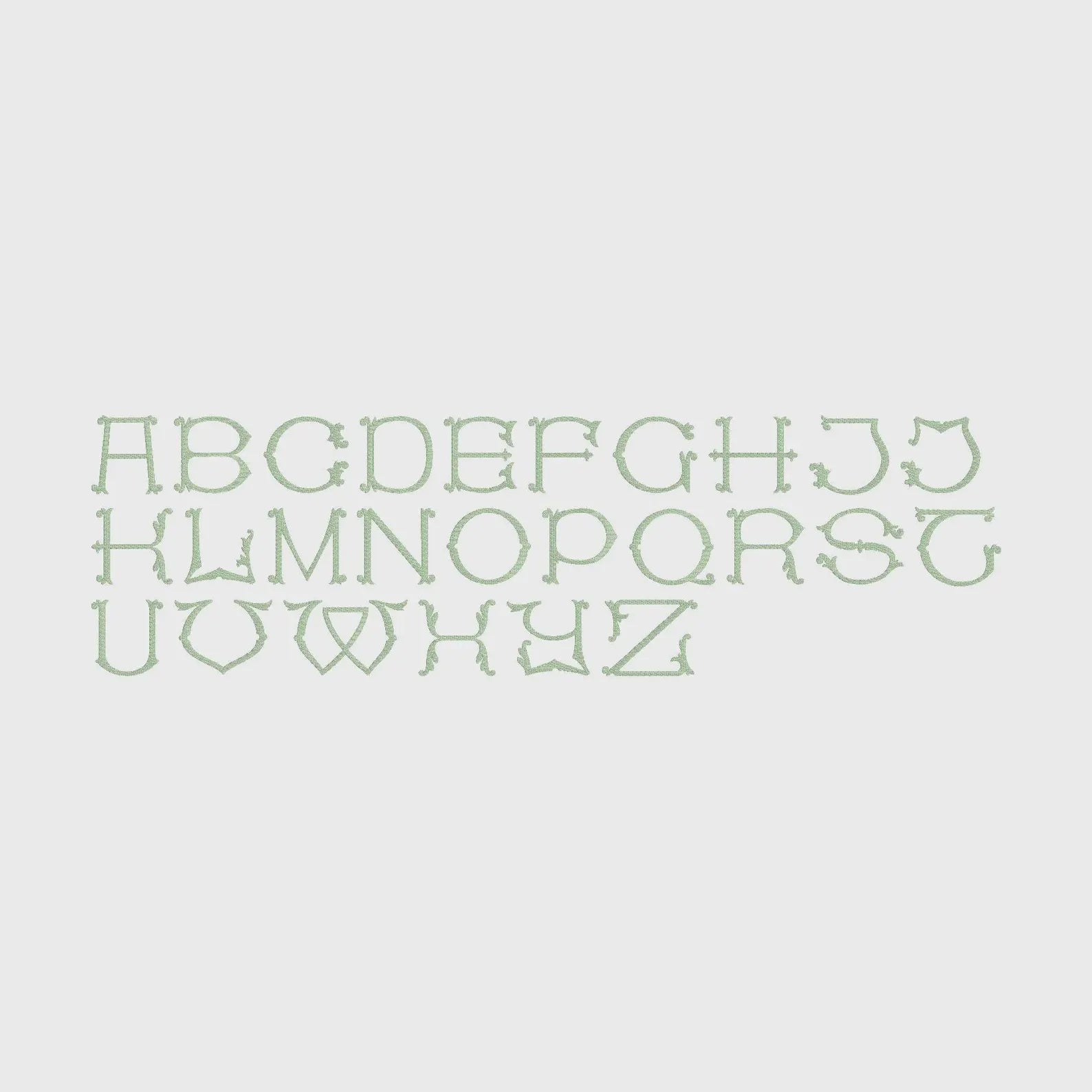 Merit Monogram Embroidery Font: .bx + 9 Machine File Formats (Instant Download)