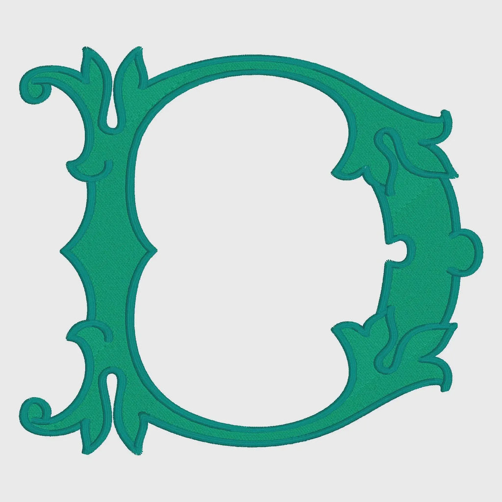 Lanier Font Monogram: 8" Two-Color Embroidery Design (10 Formats)