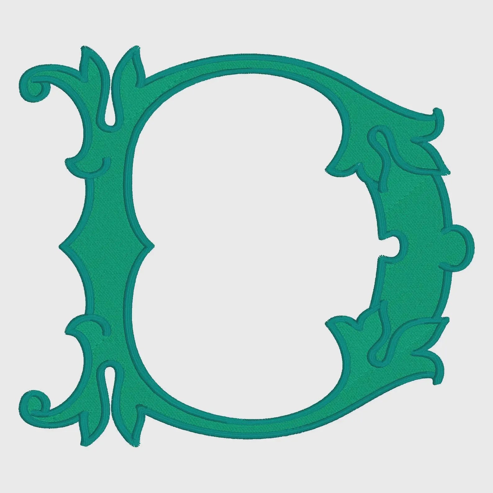 Lanier Font Monogram: 8" Two-Color Embroidery Design (10 Formats)
