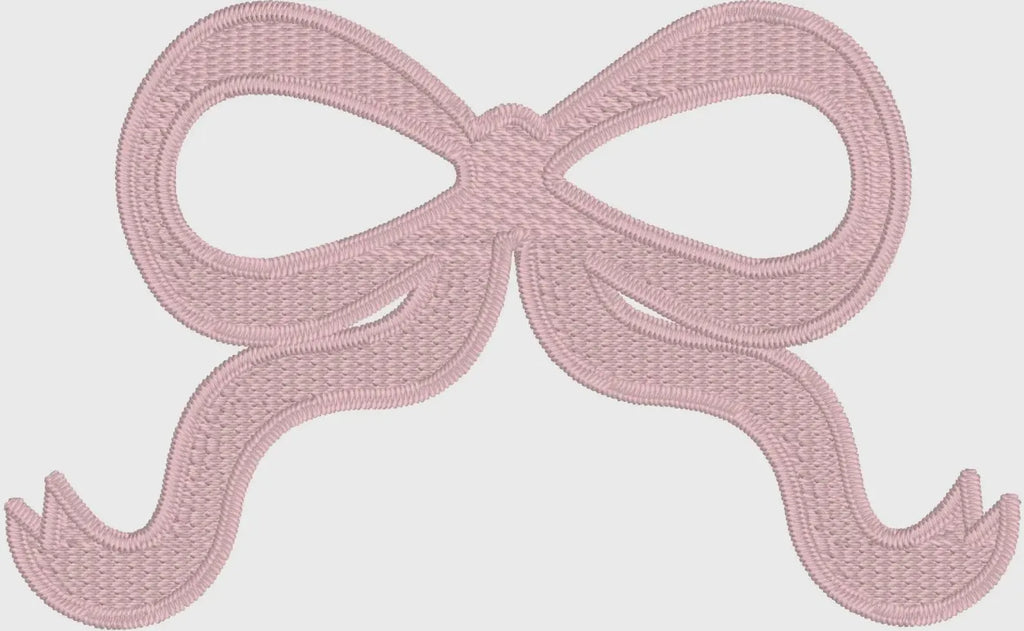 Coquette Bow Embroidery File: Monogram Frame (3 & 5 Inch) (Digital Download)