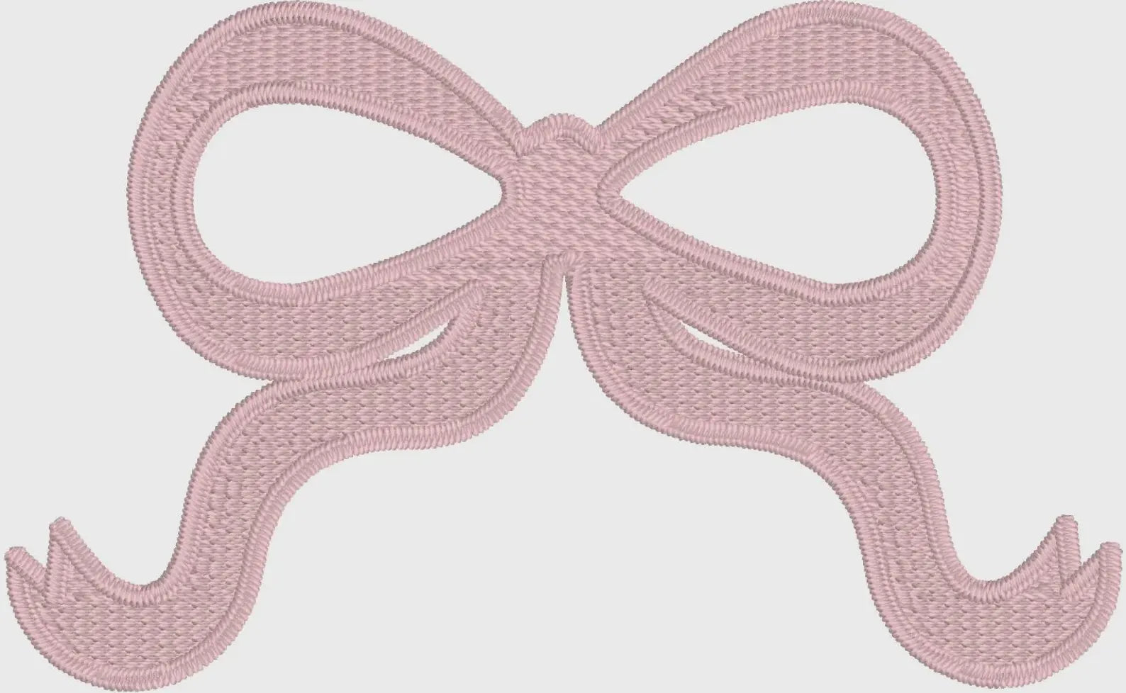 Coquette Bow Embroidery File: Monogram Frame (3 & 5 Inch) (Digital Download)
