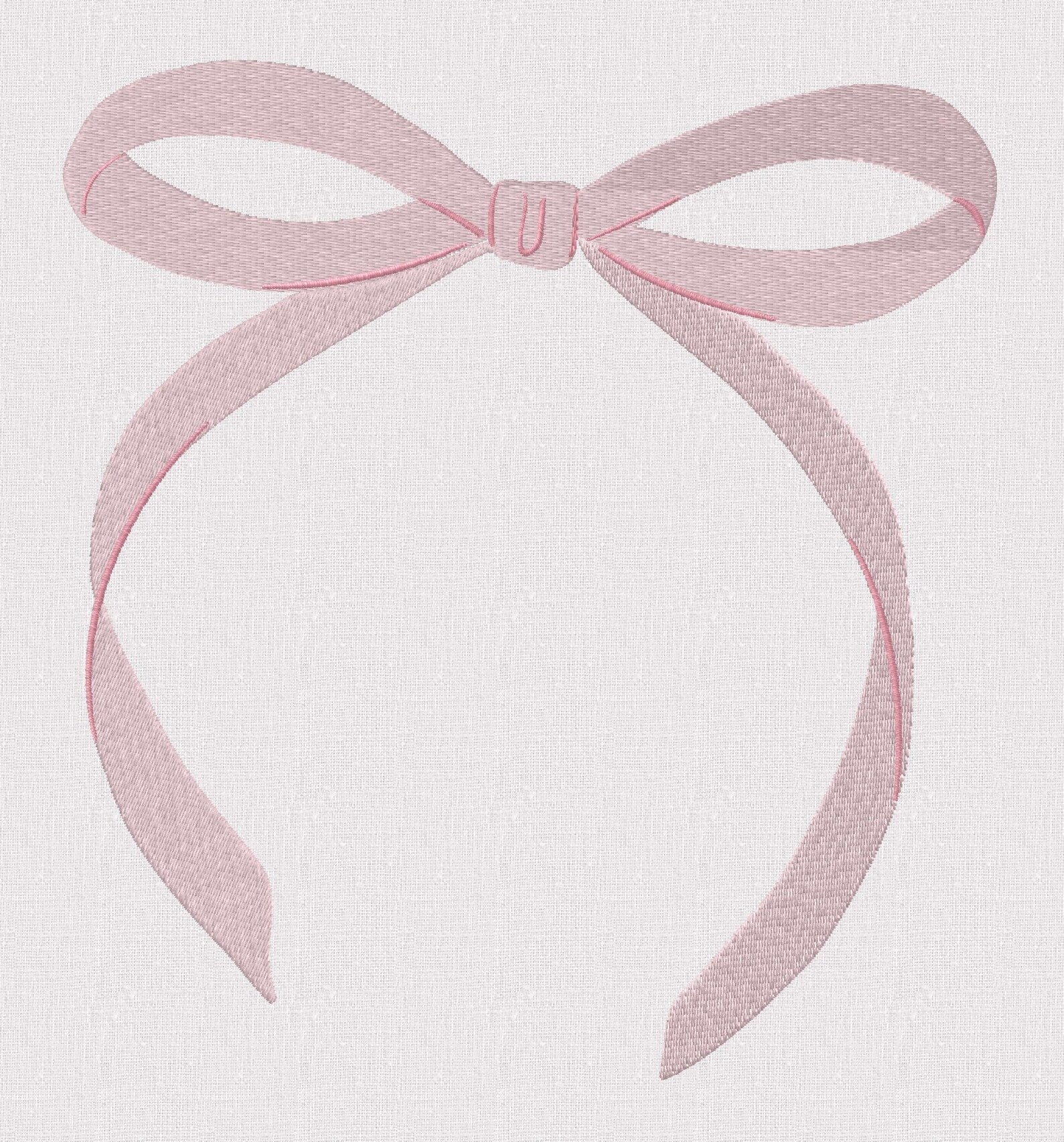 2 Sizes Coquette Ribbon Bow Embroidery Design: Preppy Monogram Topper
