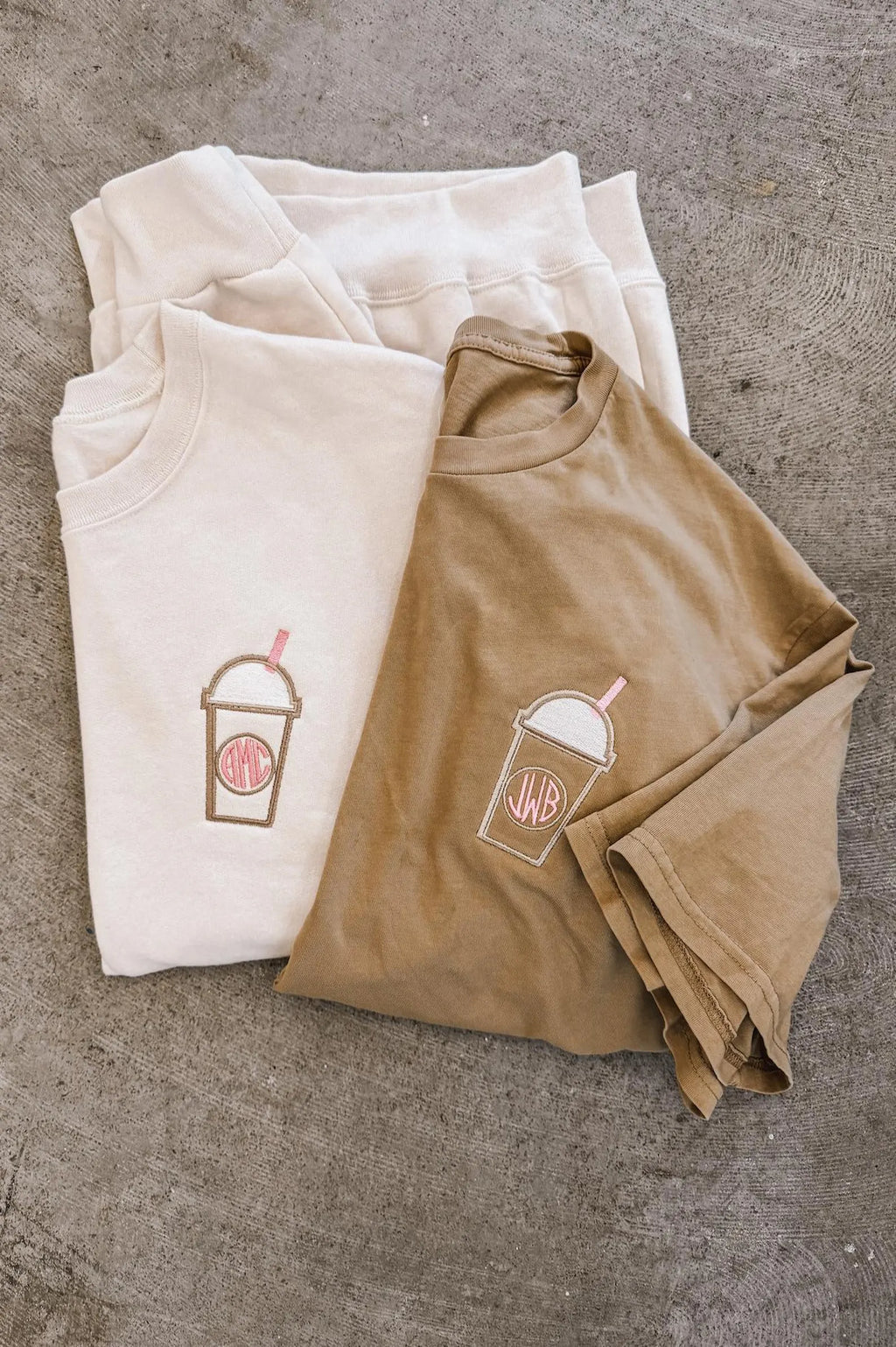 To Go Coffee Cup Embroidery Files + Natural Circle .bx Embroidery Monogram Font Download