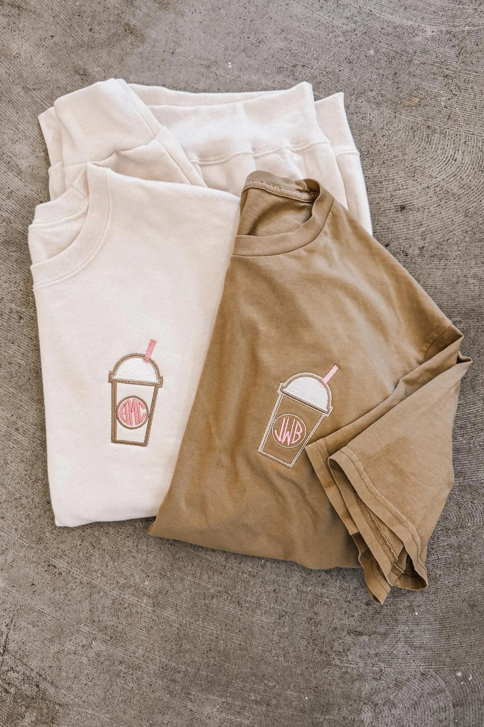 To Go Coffee Cup Embroidery Files + Natural Circle .bx Embroidery Monogram Font Download