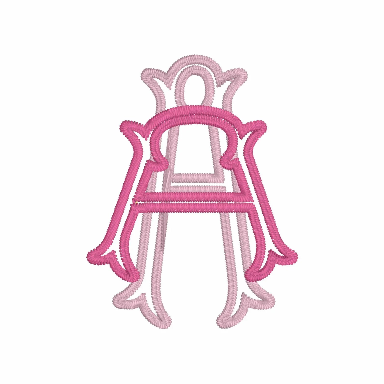 Emberly Appliqué Embroidery Font: 2-in-1 Fishtail Design (3-4 inch, BX + 9 Files)