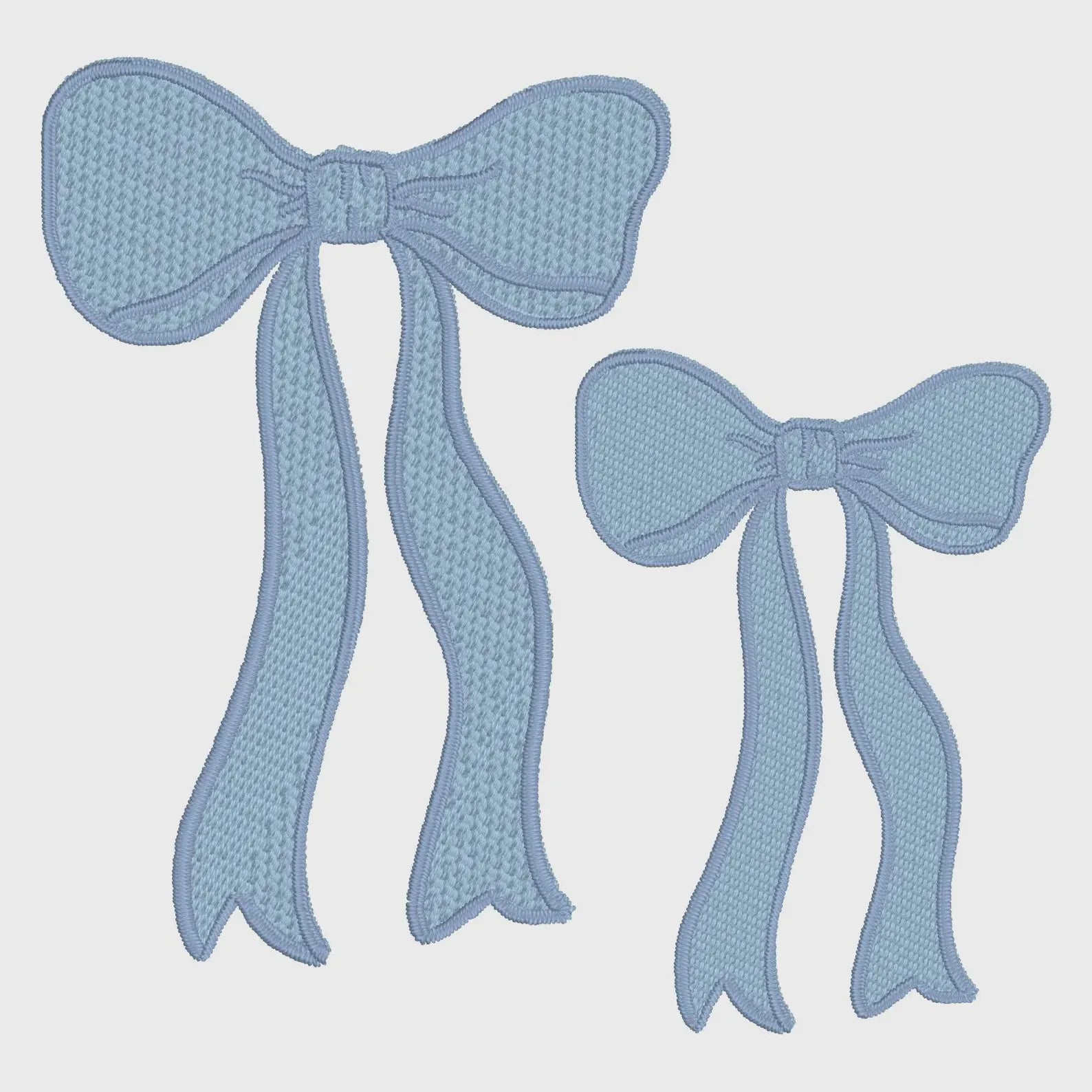 Coquette Ribbon Bow Embroidery Design: Monogram Topper, 10 Formats (Instant Download)