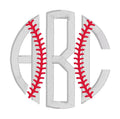 Baseball Monogram Embroidery File: + .bx Circle Font (Digital Download)