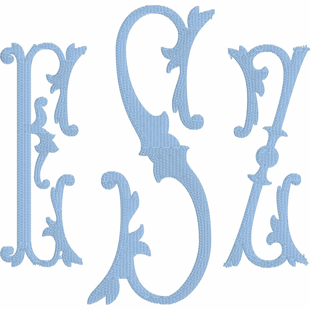 Maxwell Monogram Embroidery Font .bx + 9 Machine File Format Instant Downloads