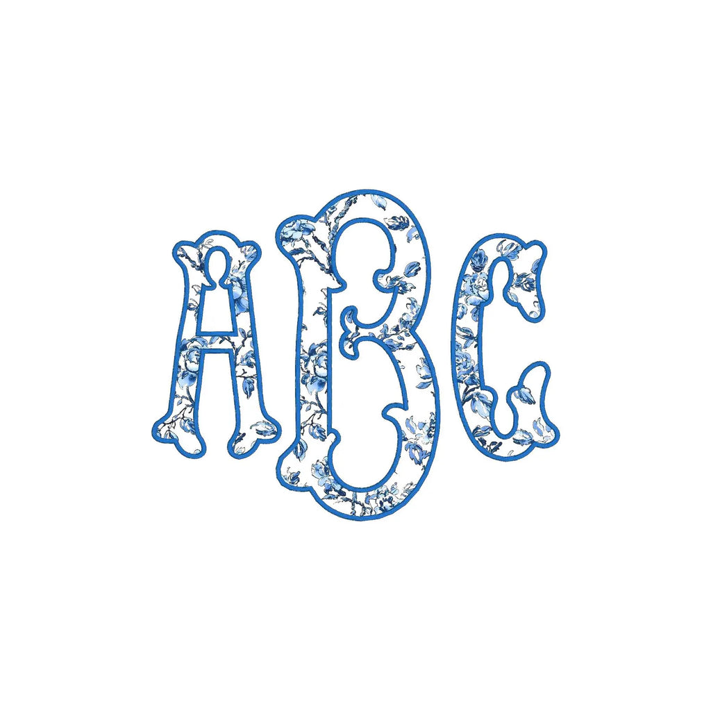 Fishtail Appliqué Embroidery Font File: Editable Sizing (9 File Types, .bx included)