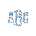 Fishtail Appliqué Embroidery Font File: Editable Sizing (9 File Types, .bx included)