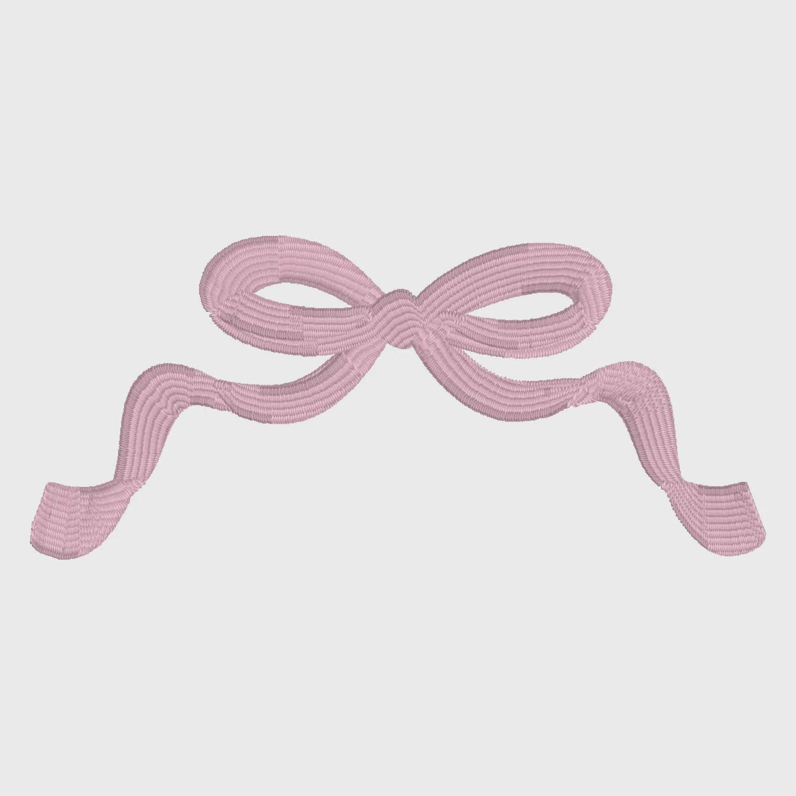 Coquette Bow Embroidery Design: Monogram Topper, 2 Sizes (Digital Download)