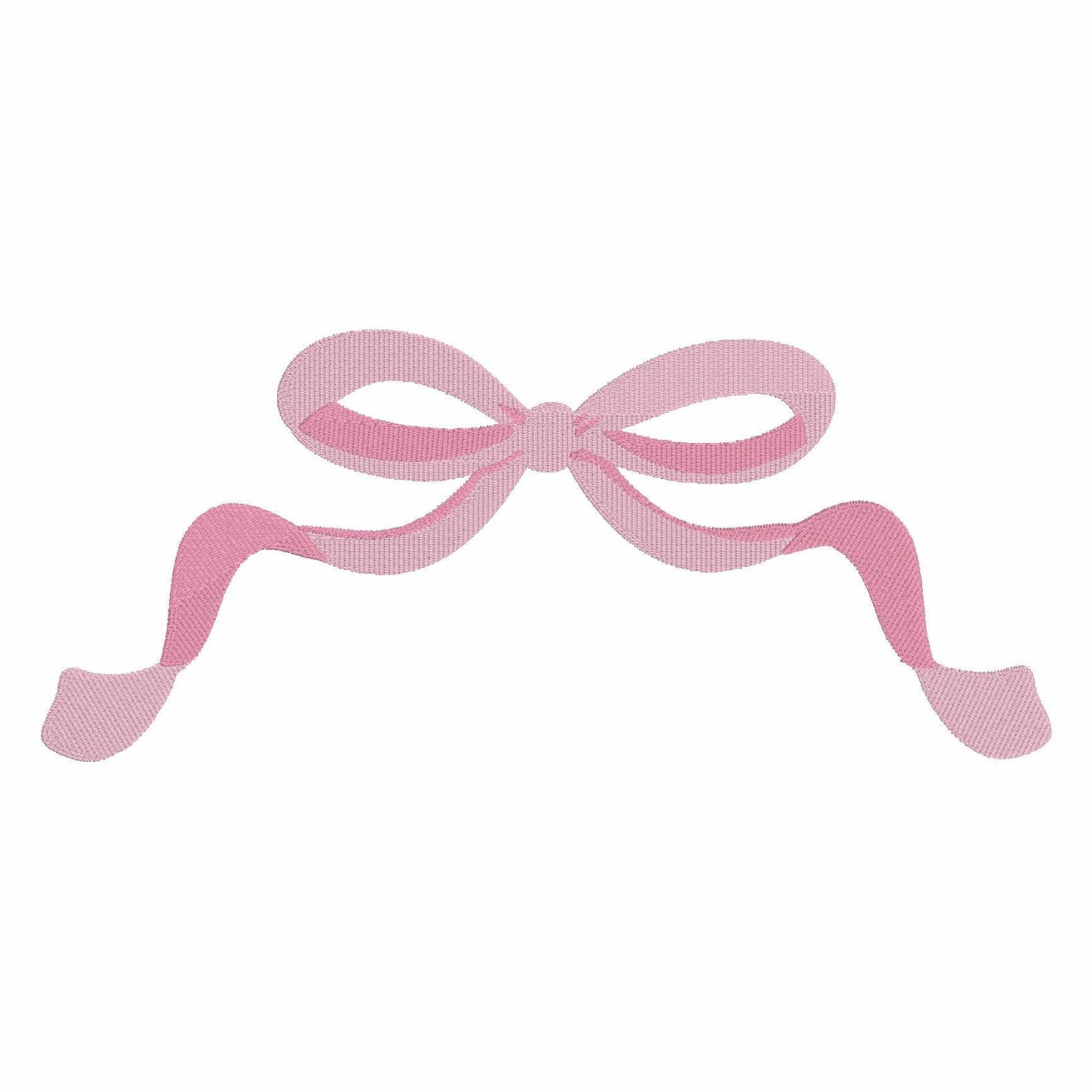 Coquette Bow Embroidery Design: Monogram Topper, 2 Sizes (Digital Download)