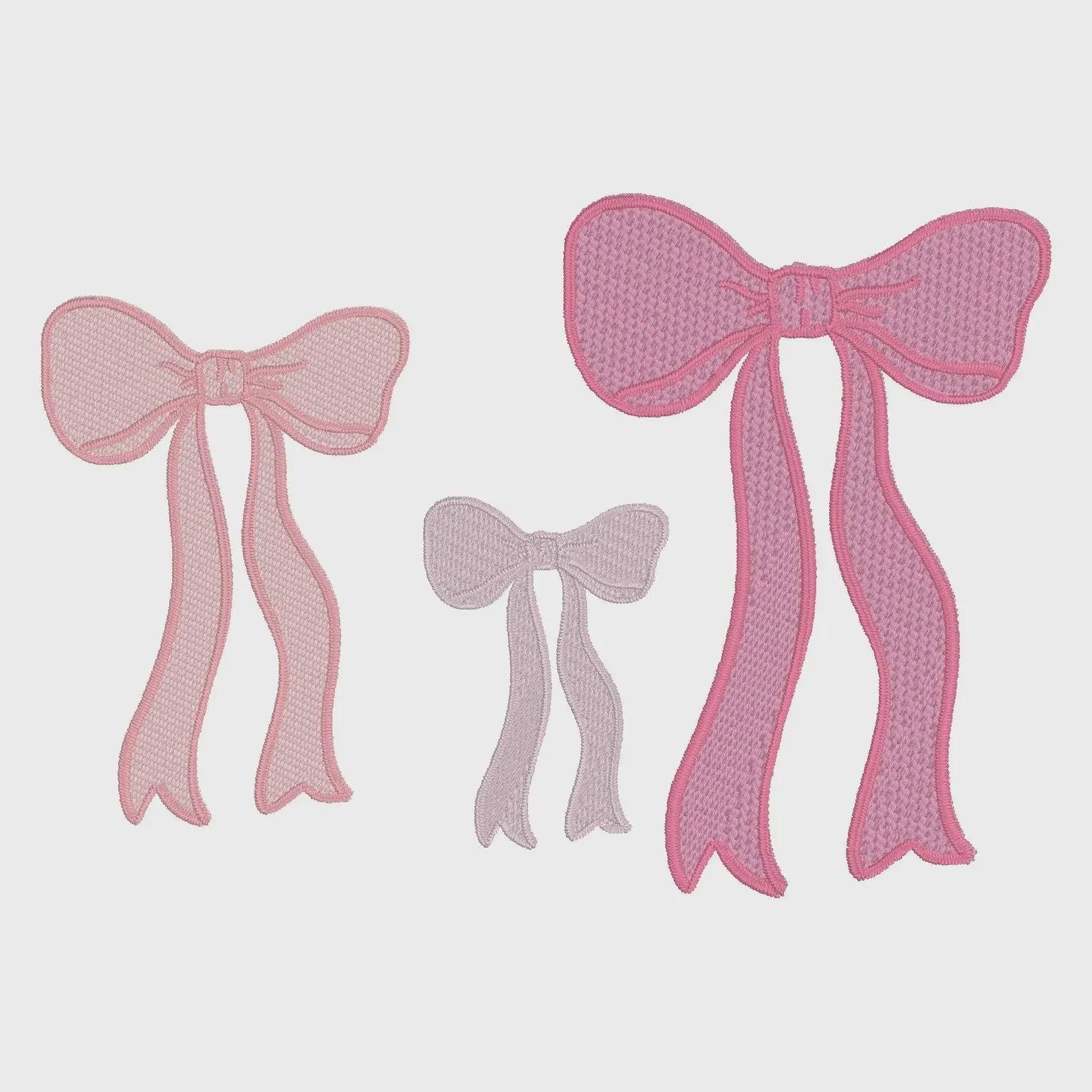 Coquette Ribbon Bow Embroidery Design: Monogram Topper, 10 Formats (Instant Download)