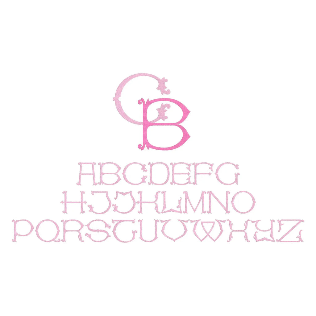 Merit Monogram Embroidery Font: .bx + 9 Machine File Formats (Instant Download)