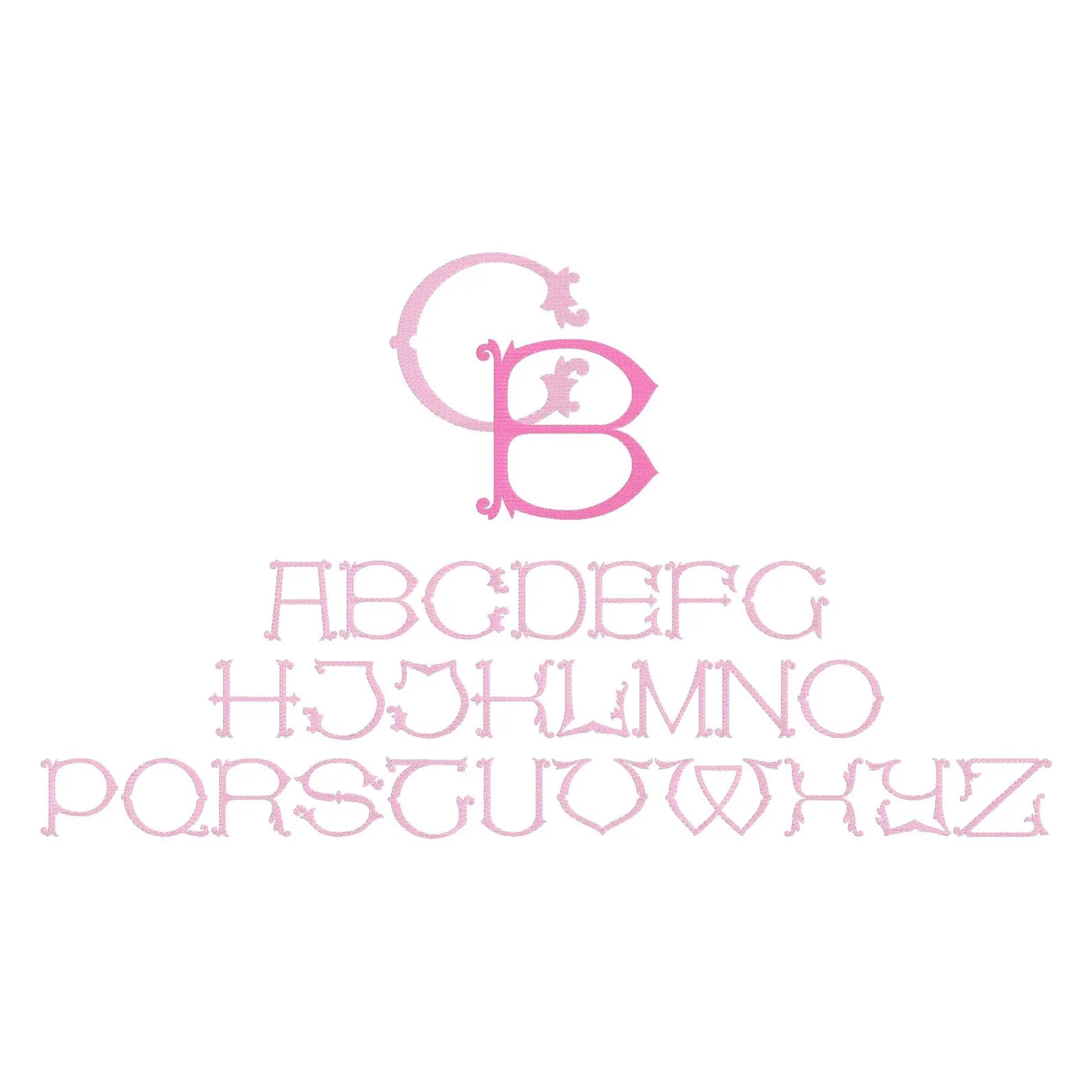 Merit Monogram Embroidery Font: .bx + 9 Machine File Formats (Instant Download)
