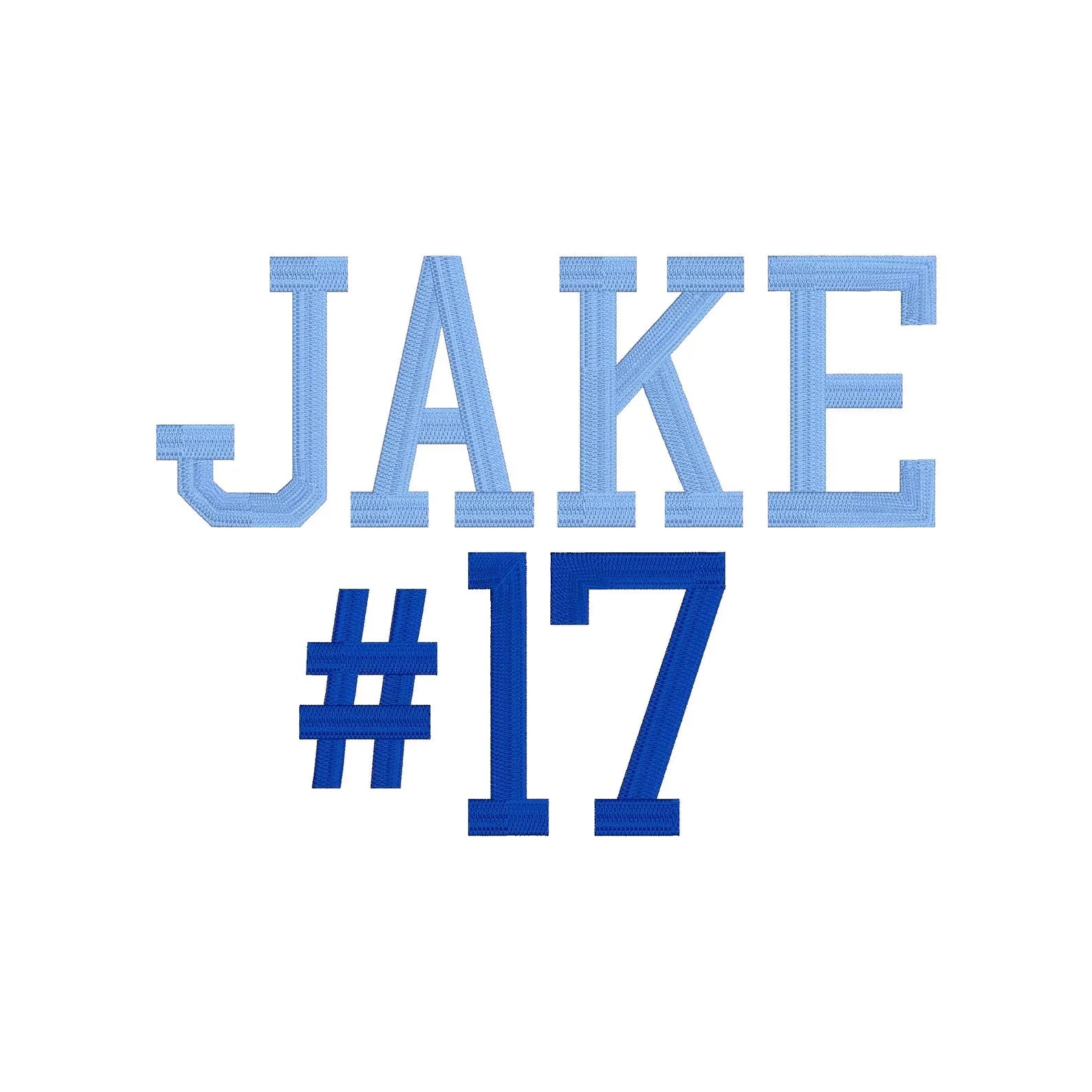 Varsity Block Embroidery Font: Letters, Numbers, Symbols (.bx + 9 Stitch Formats, 1-6 inch)