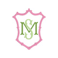 Bamboo Crest Monogram Frame Embroidery Design 8 Instant Downloads