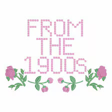 From the 1900s Cross Stitch Floral Embroidery Design: 8 Stitch Formats for Instant Download Machine Sew Outs