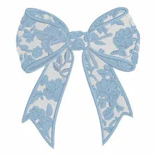 4" Chinoiserie Bow Embroidery Design (9 Formats - Instant Download)