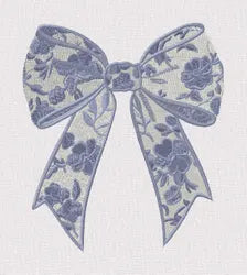 4" Chinoiserie Bow Embroidery Design (9 Formats - Instant Download)