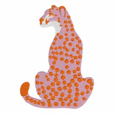 3 1/2" Sitting Cheetah Embroidery File: 10 Formats, (Digital Download)