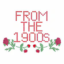From the 1900s Cross Stitch Floral Embroidery Design: 8 Stitch Formats for Instant Download Machine Sew Outs